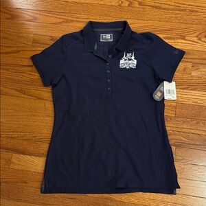 145 Kentucky Derby Black Embroidered Polo Shirt